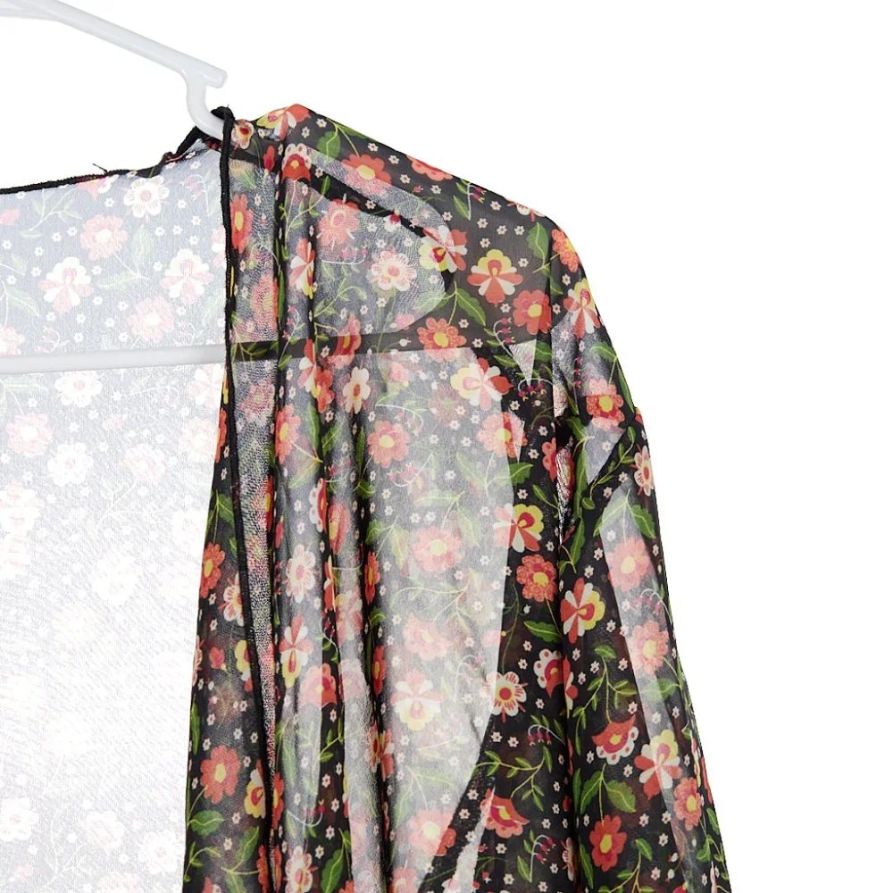 Lularoe Floral Sheer Kimono Small - Picture 2 of 9